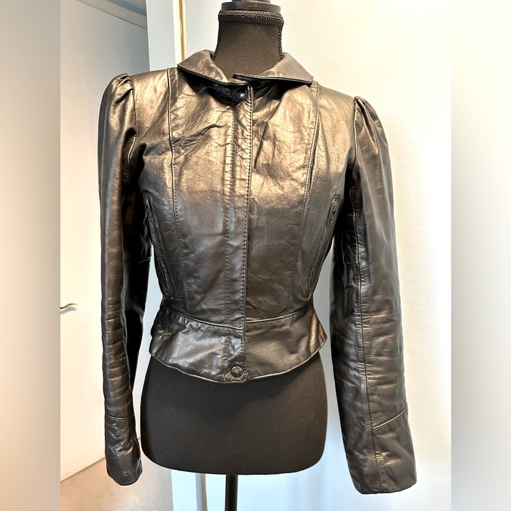 Vintage Jonathan Christopher black leather jacket